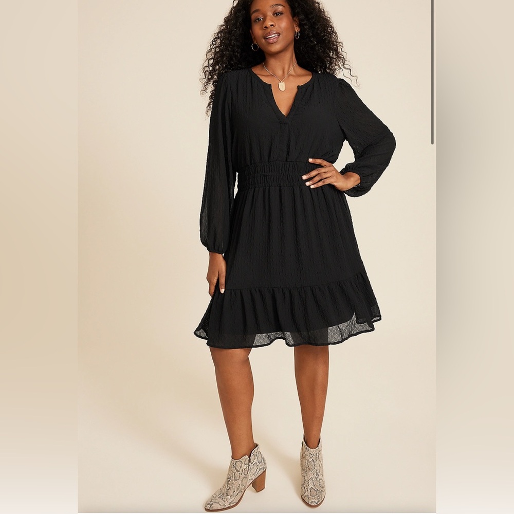 Maurices Black Long Sleeve Dress